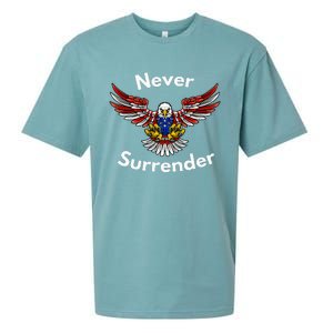 Never Surrender Funny Pro Trump Sueded Cloud Jersey T-Shirt