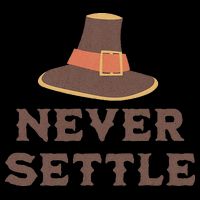 Never Settle Funny Thanksgiving Pilgrim City Backpack