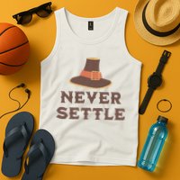 Never Settle Funny Thanksgiving Pilgrim Tank Top