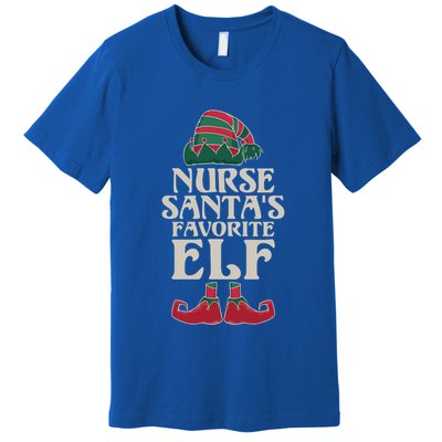Nurse Santas Favorite Elf Work Hospital Nursing Gift Premium T-Shirt