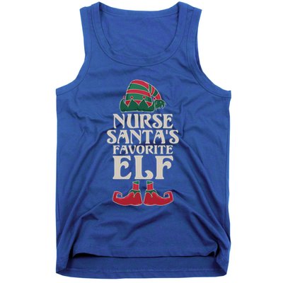 Nurse Santas Favorite Elf Work Hospital Nursing Gift Tank Top