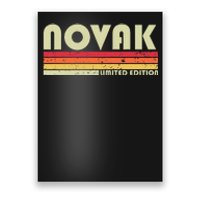 Novak Surname Funny Retro Vintage 80s 90s Birthday Reunion Poster