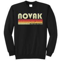 Novak Surname Funny Retro Vintage 80s 90s Birthday Reunion Tall Sweatshirt