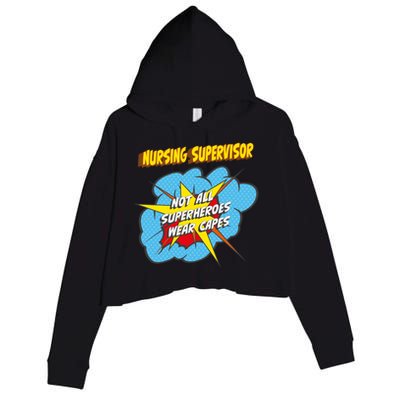 Nursing Supervisor Funny Superhero Job Gift Crop Fleece Hoodie