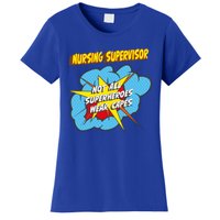 Nursing Supervisor Funny Superhero Job Gift Women's T-Shirt