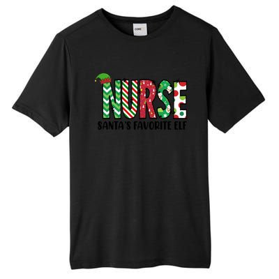 Nurse Santas Favorite Elf Funny Nurse Merry Christmas Gift Tall Fusion ChromaSoft Performance T-Shirt