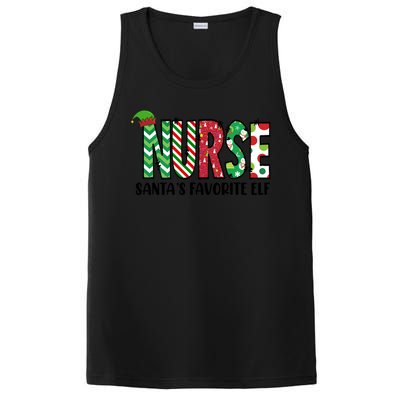 Nurse Santas Favorite Elf Funny Nurse Merry Christmas Gift PosiCharge Competitor Tank