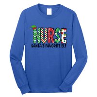 Nurse Santas Favorite Elf Funny Nurse Merry Christmas Gift Long Sleeve Shirt