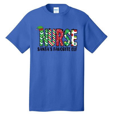 Nurse Santas Favorite Elf Funny Nurse Merry Christmas Gift Tall T-Shirt