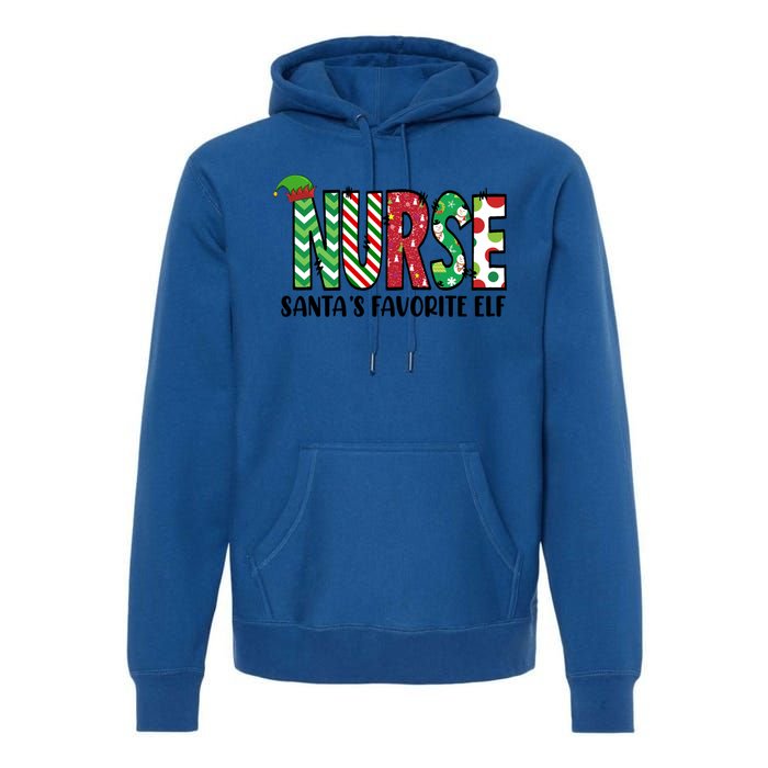 Nurse Santas Favorite Elf Funny Nurse Merry Christmas Gift Premium Hoodie