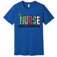 Nurse Santas Favorite Elf Funny Nurse Merry Christmas Gift Premium T-Shirt