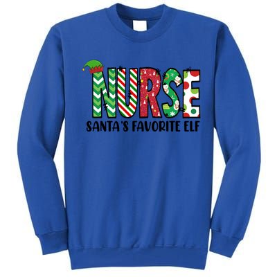 Nurse Santas Favorite Elf Funny Nurse Merry Christmas Gift Tall Sweatshirt