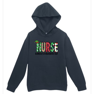 Nurse Santas Favorite Elf Funny Nurse Merry Christmas Gift Urban Pullover Hoodie