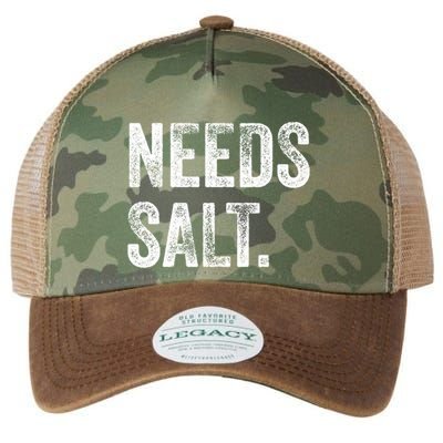 Needs Salt Funny Cooking Baking Chef Assistant Baker Retro Gift Legacy Tie Dye Trucker Hat