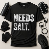 Needs Salt Funny Cooking Baking Chef Assistant Baker Retro Gift Cooling Performance Crew T-Shirt