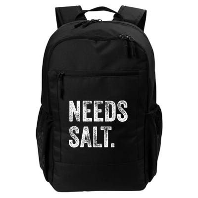 Needs Salt Funny Cooking Baking Chef Assistant Baker Retro Gift Backpack