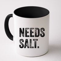 Needs Salt Funny Cooking Baking Chef Assistant Baker Retro Gift Mug