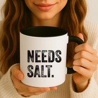 Needs Salt Funny Cooking Baking Chef Assistant Baker Retro Gift Mug