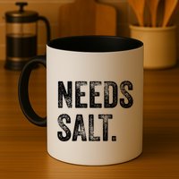 Needs Salt Funny Cooking Baking Chef Assistant Baker Retro Gift Mug