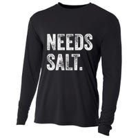 Needs Salt Funny Cooking Baking Chef Assistant Baker Retro Gift Cooling Performance Long Sleeve Crew