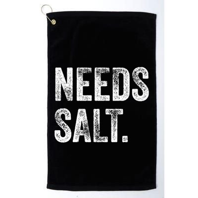 Needs Salt Funny Cooking Baking Chef Assistant Baker Retro Gift Golf Towel