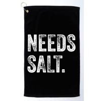 Needs Salt Funny Cooking Baking Chef Assistant Baker Retro Gift Golf Towel