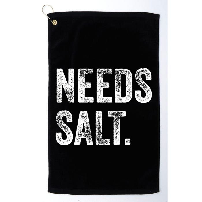 Needs Salt Funny Cooking Baking Chef Assistant Baker Retro Gift Golf Towel