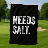 Needs Salt Funny Cooking Baking Chef Assistant Baker Retro Gift Golf Towel