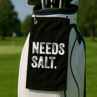 Needs Salt Funny Cooking Baking Chef Assistant Baker Retro Gift Golf Towel