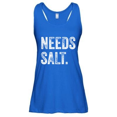 Needs Salt Funny Cooking Baking Chef Assistant Baker Retro Gift Ladies Essential Flowy Tank