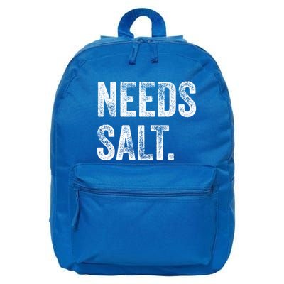 Needs Salt Funny Cooking Baking Chef Assistant Baker Retro Gift 16 in Basic Backpack