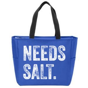 Needs Salt Funny Cooking Baking Chef Assistant Baker Retro Gift Zip Tote Bag