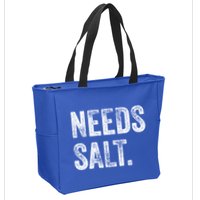Needs Salt Funny Cooking Baking Chef Assistant Baker Retro Gift Zip Tote Bag