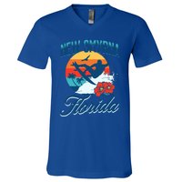 New Smyrna Florida Beach Surf Summer Vacation Vintage Gift V-Neck T-Shirt