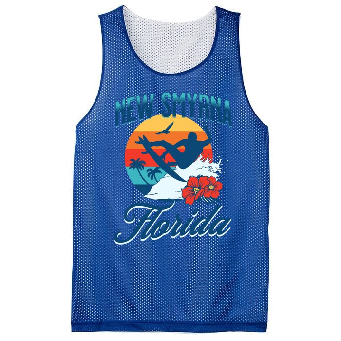 New Smyrna Florida Beach Surf Summer Vacation Vintage Gift Mesh Reversible Basketball Jersey Tank