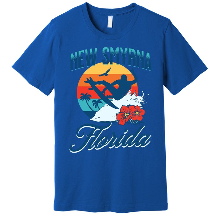 New Smyrna Florida Beach Surf Summer Vacation Vintage Gift Premium T-Shirt