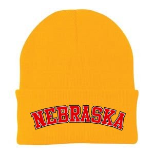 Nebraska Sports Fan Word Logo Football Knit Cap Winter Beanie