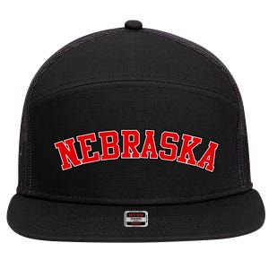 Nebraska Sports Fan Word Logo Football 7 Panel Mesh Trucker Snapback Hat