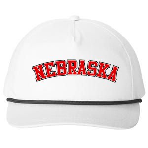 Nebraska Sports Fan Word Logo Football Snapback Five-Panel Rope Hat