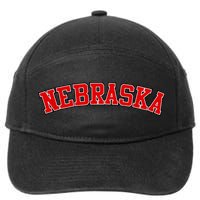 Nebraska Sports Fan Word Logo Football 7-Panel Snapback Hat