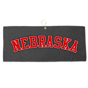 Nebraska Sports Fan Word Logo Football Large Microfiber Waffle Golf Towel