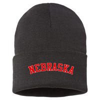 Nebraska Sports Fan Word Logo Football Sustainable Knit Beanie