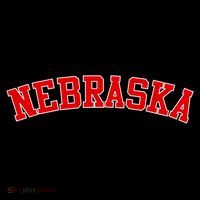 Nebraska Sports Fan Word Logo Football Womens T-Shirt