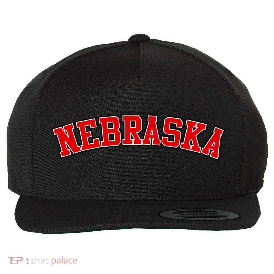 Nebraska Sports Fan Word Logo Football Wool Snapback Cap