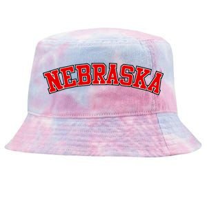 Nebraska Sports Fan Word Logo Football Tie-Dyed Bucket Hat