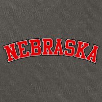 Nebraska Sports Fan Word Logo Football Cotton Canvas Backpack