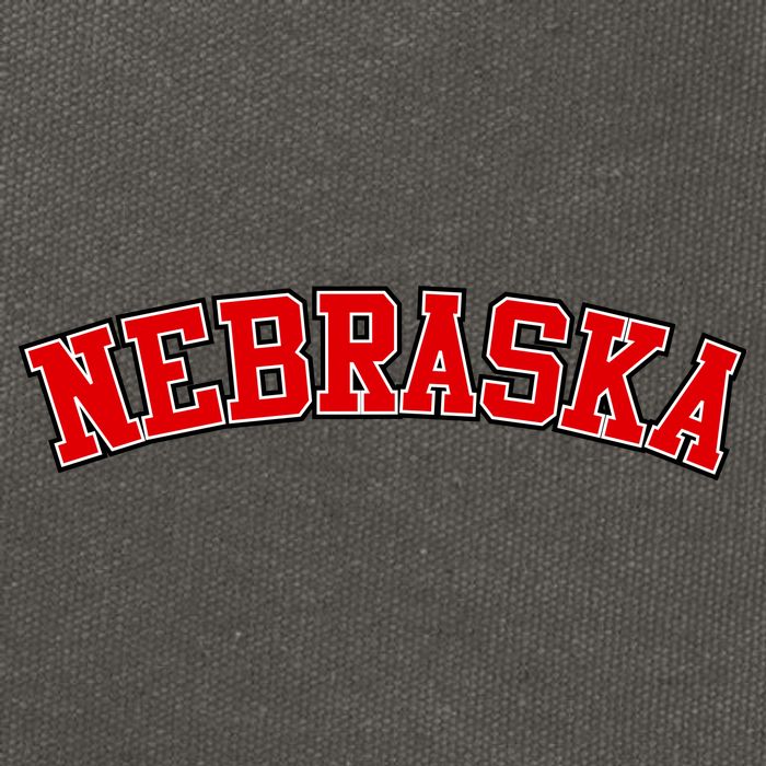 Nebraska Sports Fan Word Logo Football Cotton Canvas Backpack