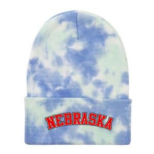 Nebraska Sports Fan Word Logo Football Tie Dye 12in Knit Beanie