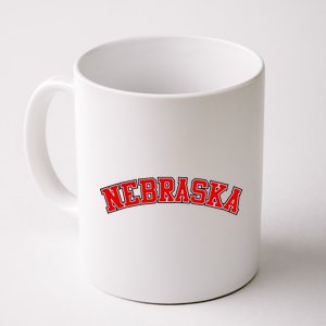 Nebraska Sports Fan Word Logo Football Coffee Mug