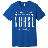 Nurse Someday Funny Be Nice To Me Occasion Birthday Funny Gift Meaningful Gift Premium T-Shirt